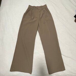 Brown wide leg trousers